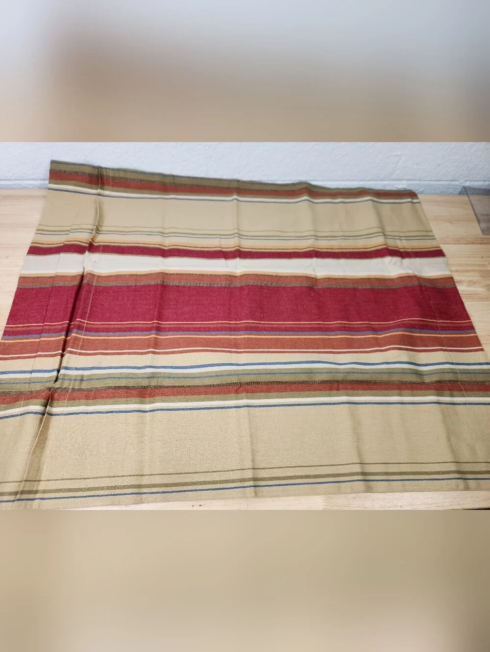 Pottery Barn Serape Linen Blend Standard Sham Set Of 2 French Cottage NOS